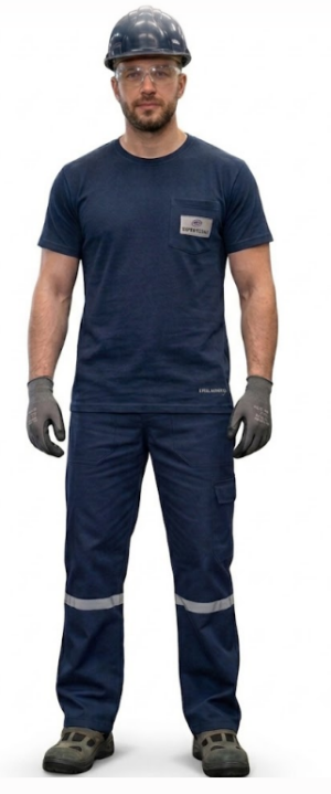 7/7 Gabardin Cepli Fosforlu İş Pantolonu