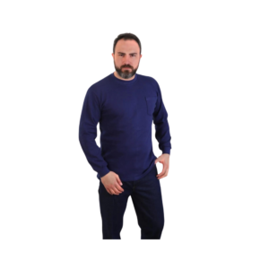 İki İplik Bisiklet Yaka Sweatshirt