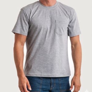 30/1 Süprem Gri Bisiklet Yaka T-shirt