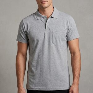 30/1 Süprem Gri Polo Yaka T-shirt